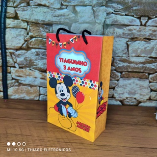 10 Sacolinhas Personalizadas (MICKEY)