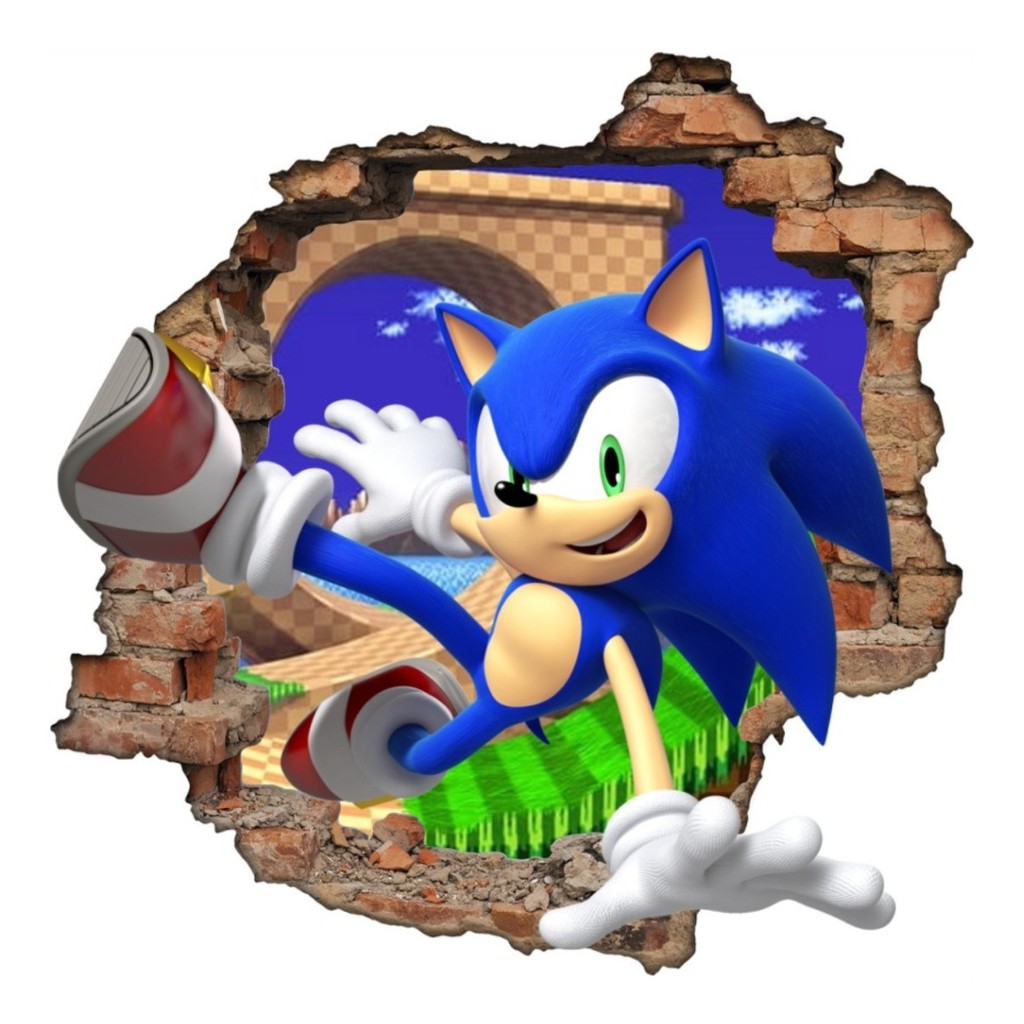 Adesivo de parede infantil Sonic 2