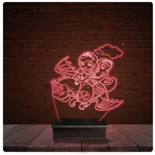Abajur Luminária Acrílico Led - Princesa Desenho Infantil 16