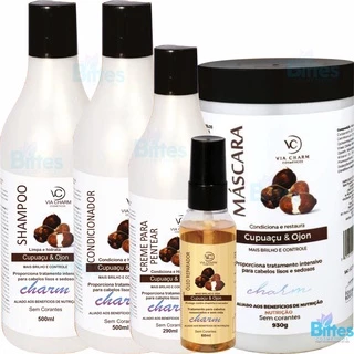 Kit Capilar Cupuaçu Via Charm Cosméticos Proporciona Tratamento Intensivo