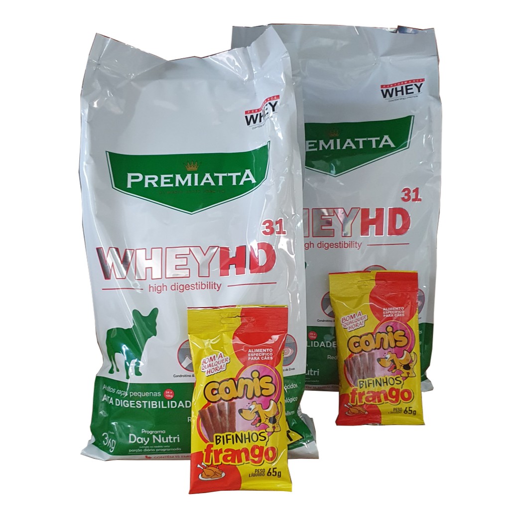 Ração Cachorro Whey Hd Adultos Raças Pequenas 6kg PREMIATTA 2un