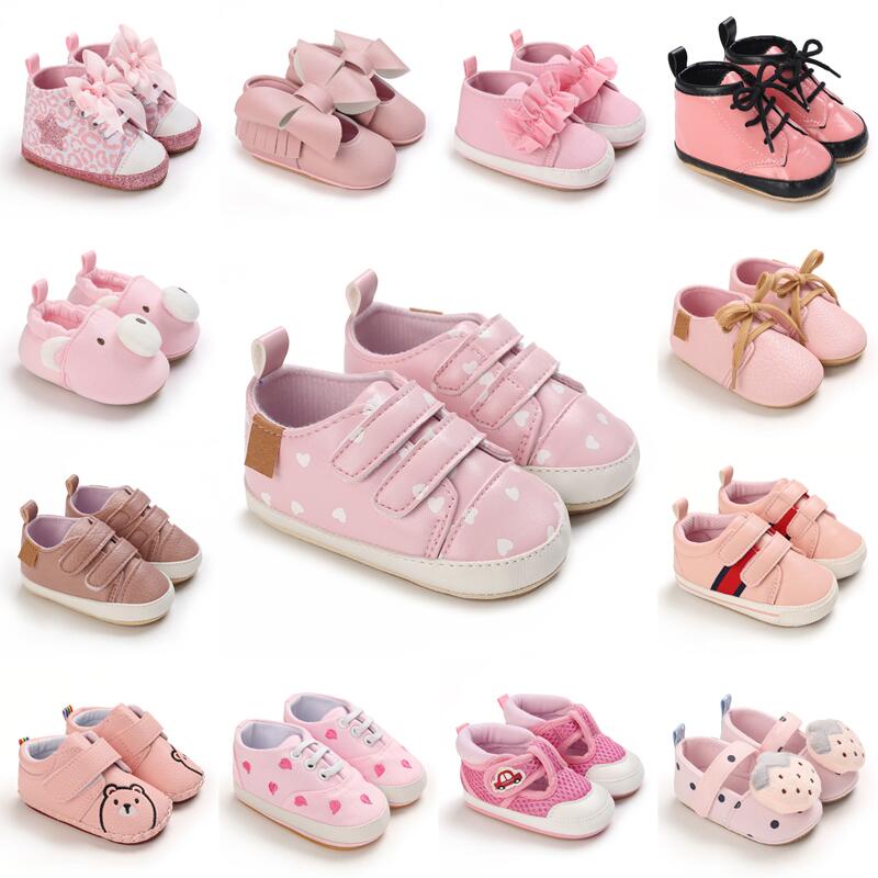 Sapatos De Bebê Com Tema Cor Rosa Para 1 Ano De Idade Recém-Nascido ...