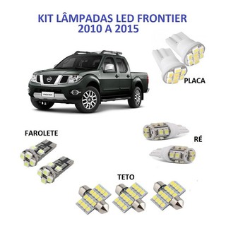 Lampadas de Led Nissan Frontier 2010 2011 2012 2013 2014 2015 kit completo 12v