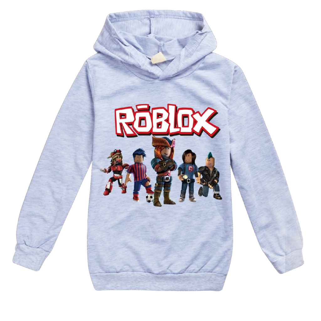 Roblox-capuz estampado para crianças, blusa de manga comprida para  estudantes masculinos e femininos, cor doce