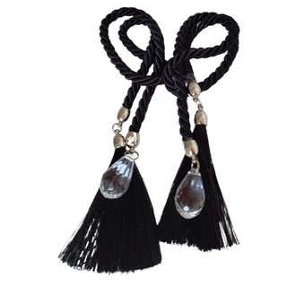 Kit 02 Enfeites Cordão Com Tassel e Ponta de Acrílico Para Vidros Difusores ou Sabonete