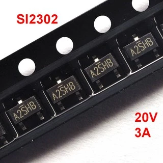 20 a 100 Transistor Mosfet SI2302 Canal N 20V 3A SMD SOT23 A2sHB A2H