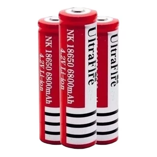 1x Bateria Recarregável Li-ion 18650 Mah 3.7v 4.2v Lanterna Led
