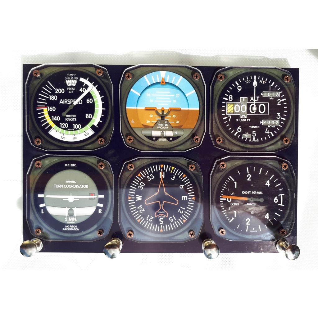 Porta Chaves - Painel De Avião Com Instrumentos De Vôo