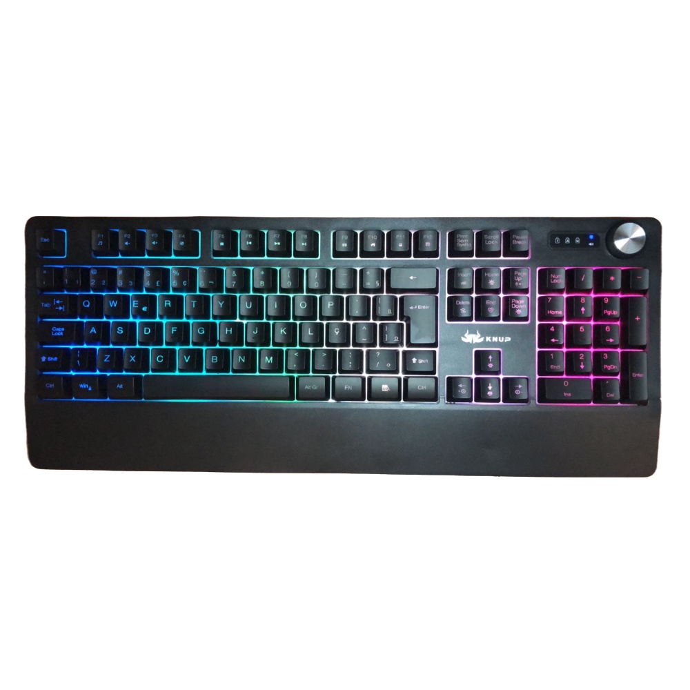 Teclado Gamer Knup Membrana 106 Teclas LED RGB KP - TE104 | Shopee Brasil