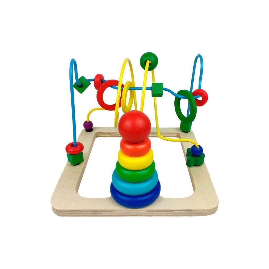 Brinquedo Pedagógico Infantil Educativo Aramado Labirinto E Pirâmide +3 ...