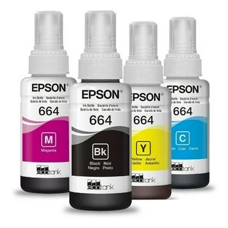Refil Epson Ecotank (664) Kit Preto + Colorido