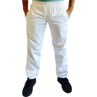 Calça Branca em Oxford para Padeiro, Açougueiro, Enfermagem...