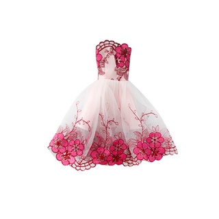 Roupas de boneca de 30 cm despertar vestido de princesa bordado de renda  acessórios de vestir roupas