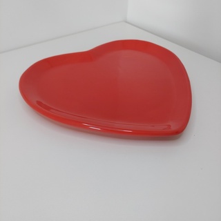 Prato Raso Modelo Coração Vermelho
