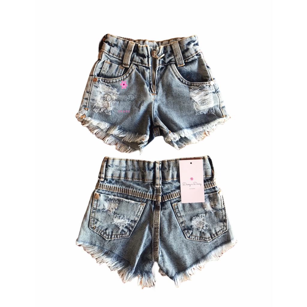 short jeans curto feminina destroyde moda blogueira - Caramell