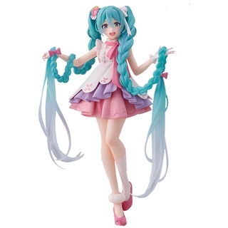 8 Estilos Japão Anime Sakura Miku Hatsune Figura Kawaii Roupas Pretas Roxo  Cabelo Figuras De Ação Brinquedos Meninas PVC Modelo Menina