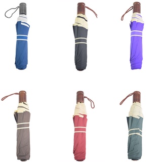Sombrinha Guarda Chuva Masculina Feminina Dobrável Portátil Prática Com Cabo De Madeira