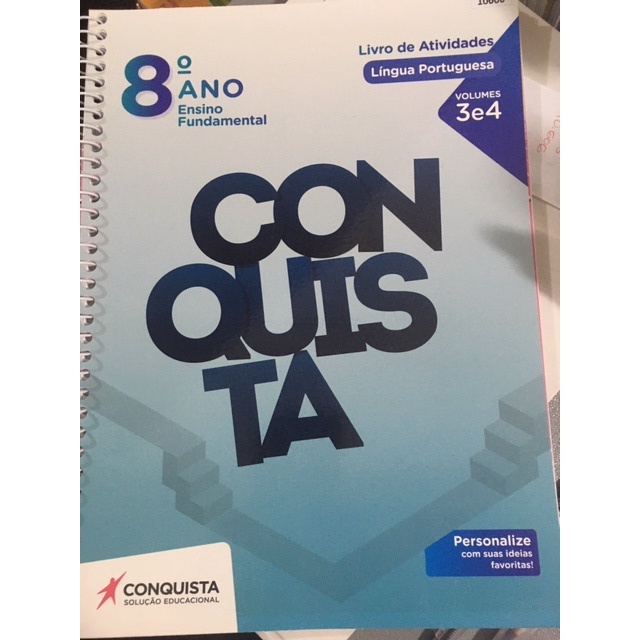 Livro Conquista 8º Ano Livro Atividades Língua Portuguesa 3 e 4; Enilda ...