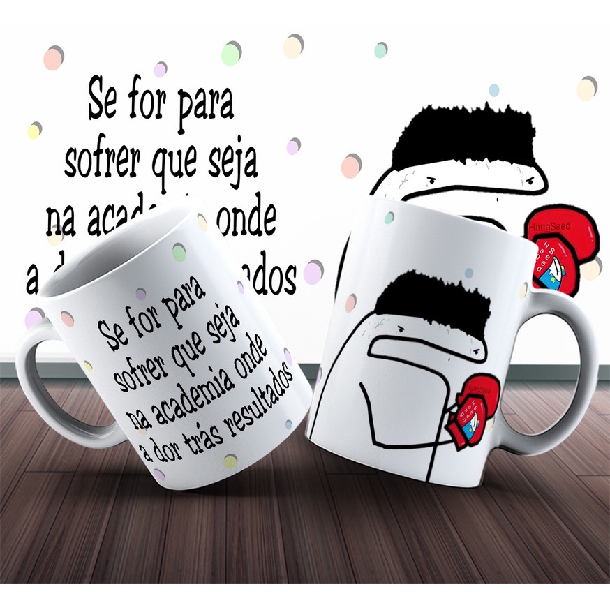 Caneca Porcelana Academia Decorada Para Presente E Lembrancinha Meme Flork Engraçada Shopee Brasil 8290