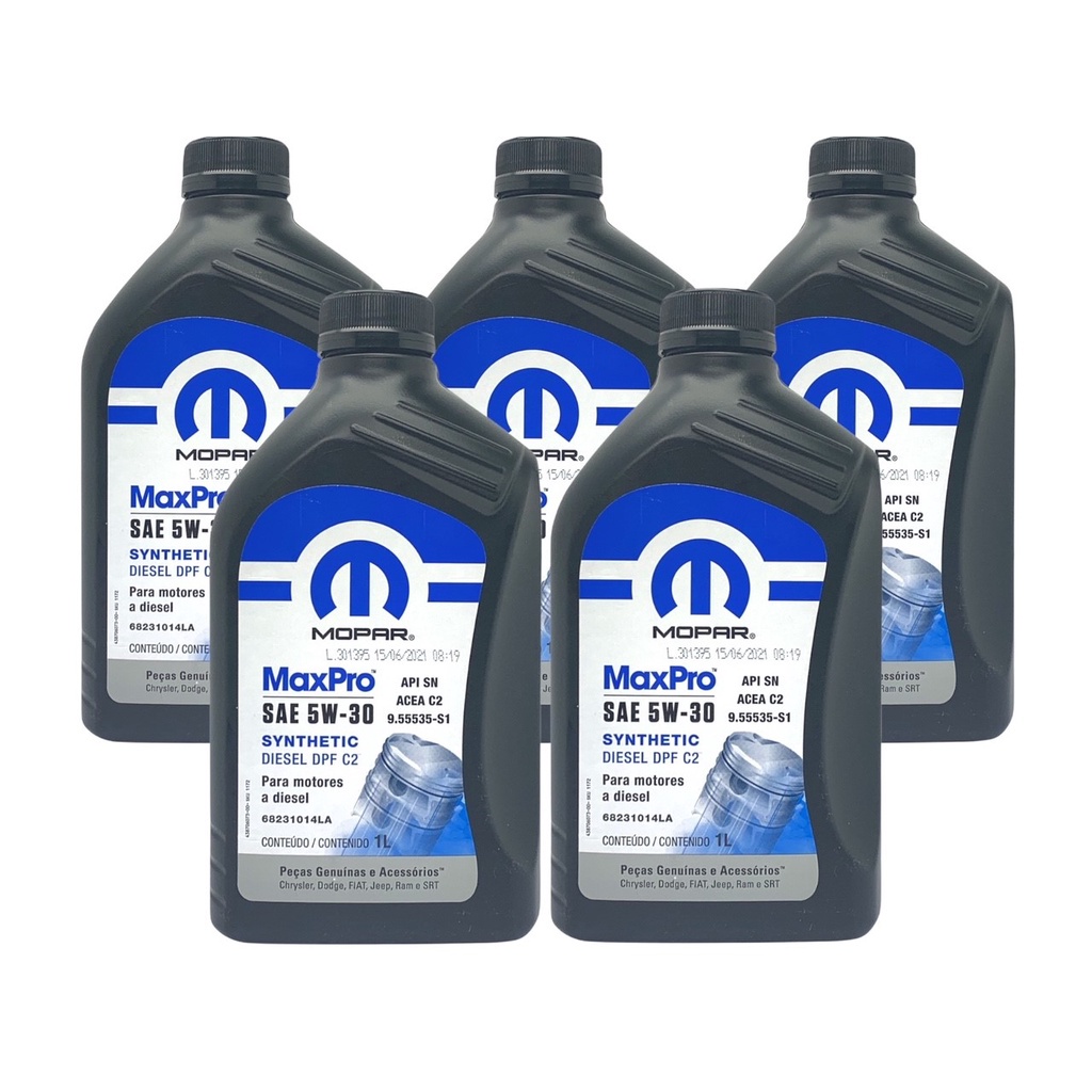 Oleo Mopar 5W30 Toro Renegade Compass Diesel - 5 Litros Novo | Shopee ...