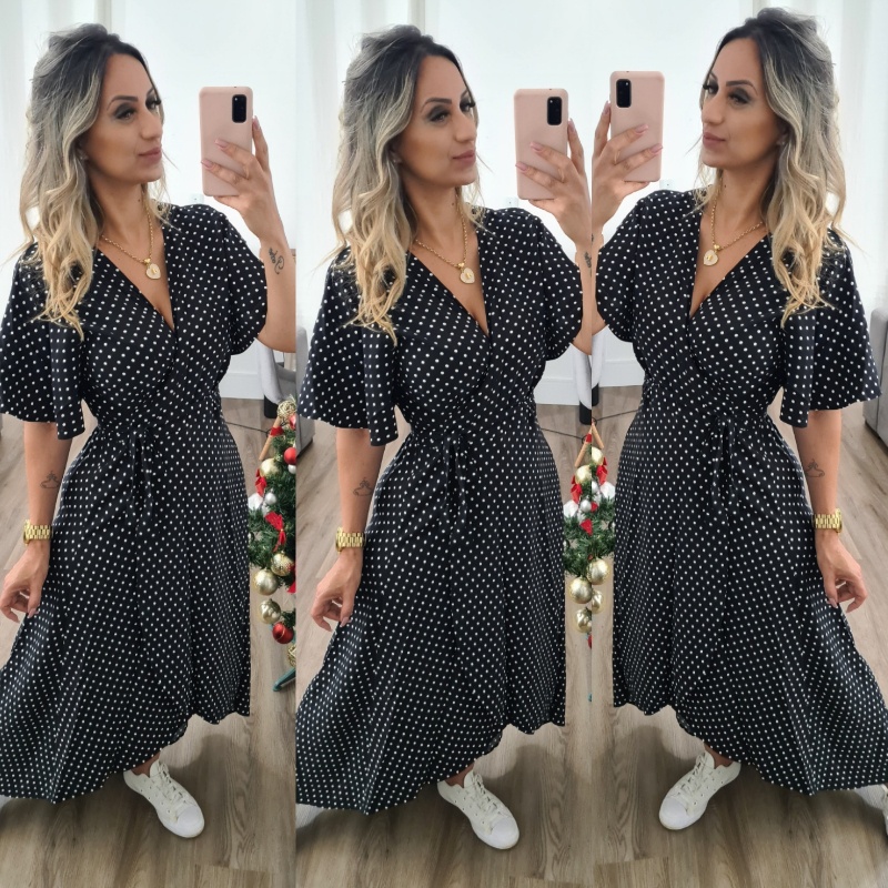 Vestido 2024 envelope preto