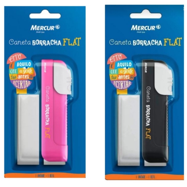 Borracha Escolar Caneta Borracha Flat Mercur