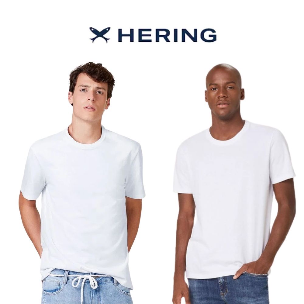 KIT 2 Camisetas Basicas Masculinas Hering Gola Redonda Original ...
