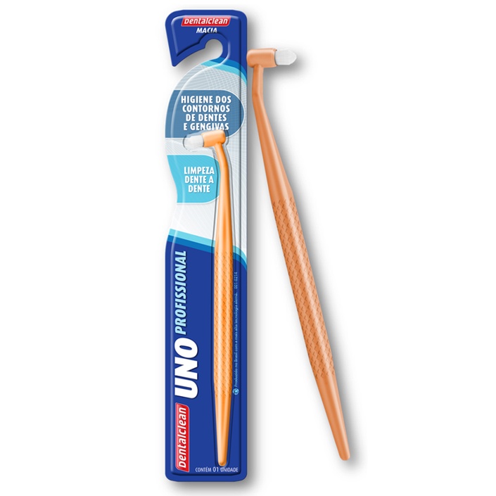 Escova de Dentes Unitufo Uno Profissional Macia Dentalclean | Shopee Brasil
