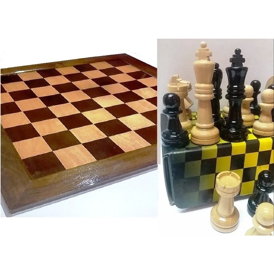 Jogo de Xadrez de alta Qualidade Rei Alta 97mm/77mm/64mm Medieval Jogo de  xadrez Sem