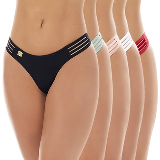 Kit com 5 Calcinhas Tanga Fio Dental Conforto