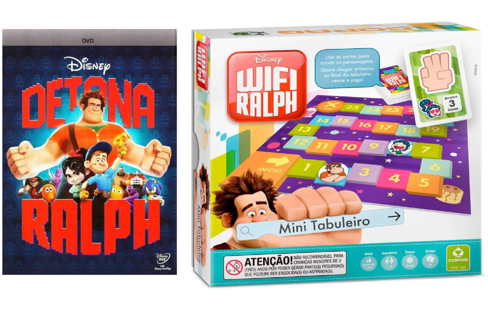 Jogo Wifi Ralph Mini Tabuleiro + DVD Disney Detona Ralph | Shopee Brasil