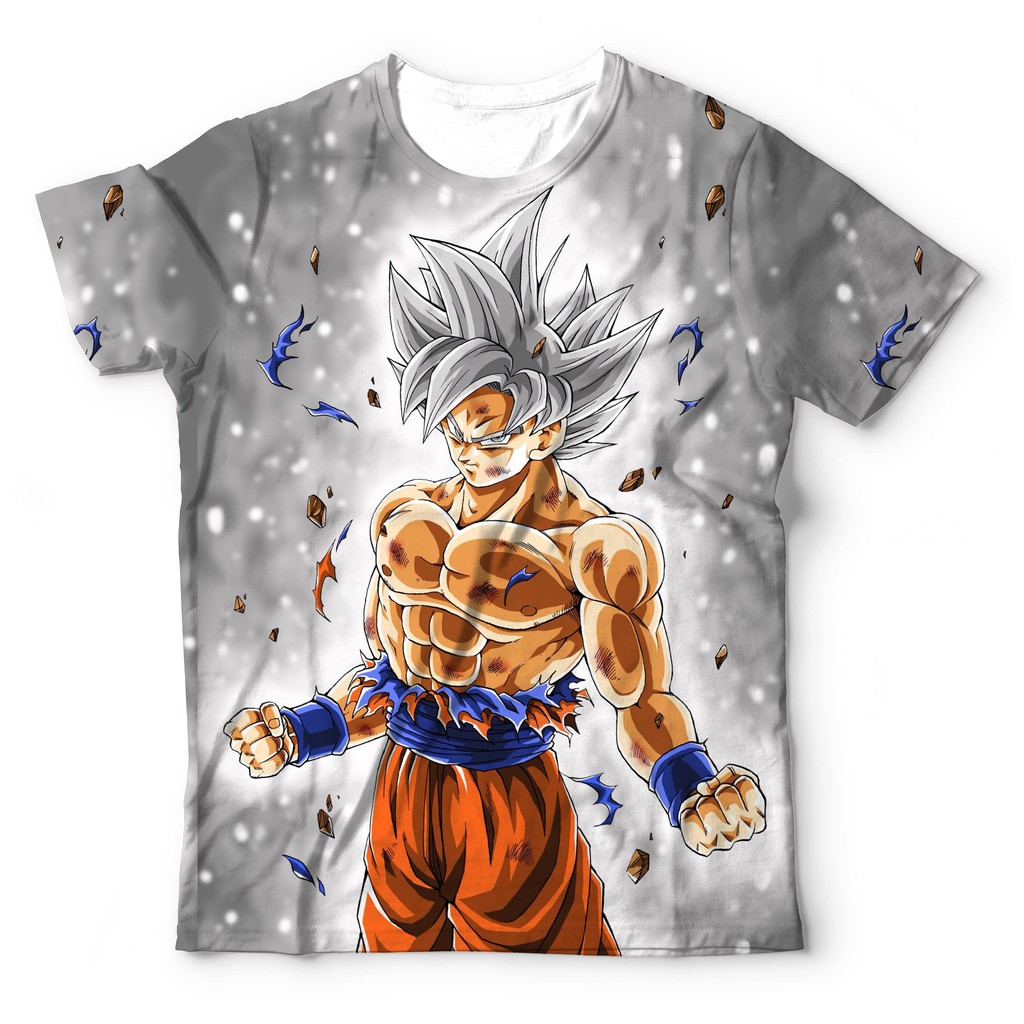 Camisa Camiseta Impressão 3D Goku Instinto Superior Anime Dragon Ball