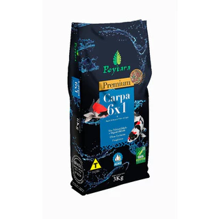 Alimento Ração Peixe Poytara Carpa 6x1 3 Kg