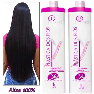Kit Escova Progressiva Plastica Dos Fios Life Yllen Profissional Original Alisa 100%