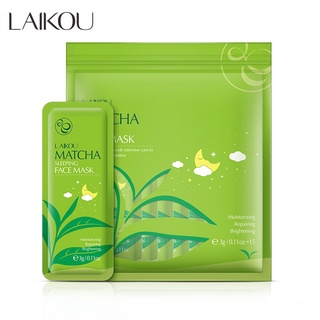 15 Pcs Matcha Dormir Máscara Facial Gel Reparação Pele Hidratante Nutrishing Remoção De Óleo Acne-Controle Laikou