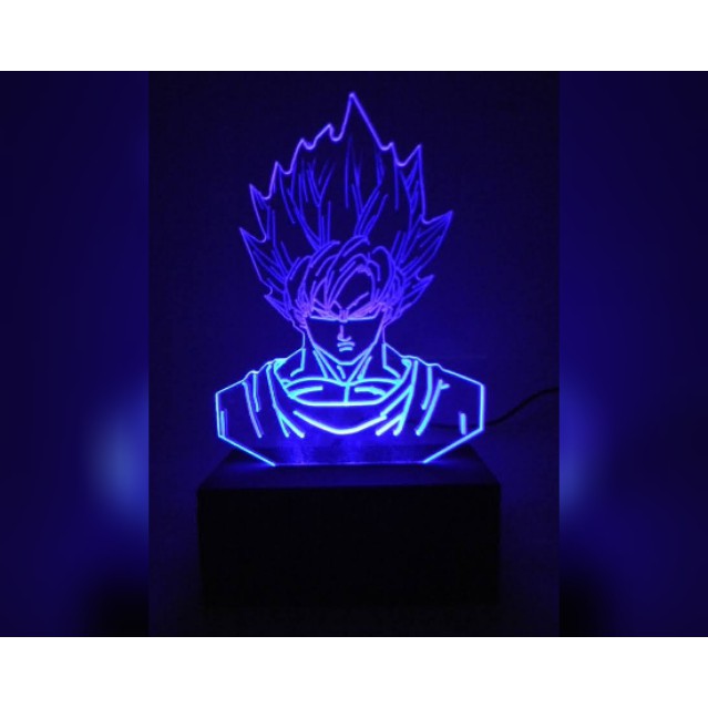 Luminária Goku Perfil Dragon Ball Dbz