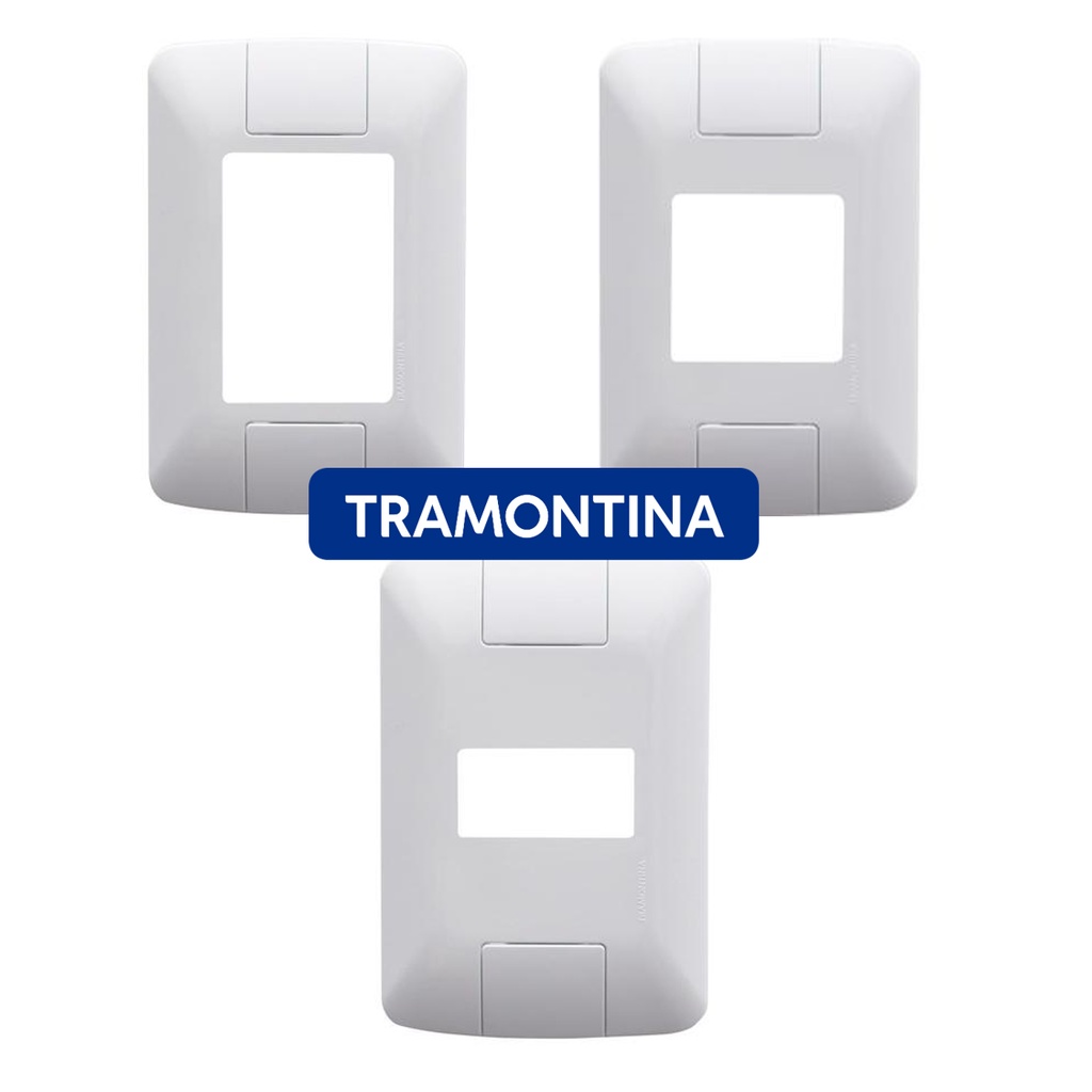 Placa Espelho 4x2 1mod 2mod 3mod Tomada E Interruptor Aria Tramontina ...