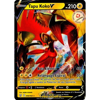 Carta Pokemon Tapu Koko V 050/163 em segunda mão durante 4 EUR em Madrid na  WALLAPOP