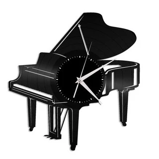 Piano 2 - Relógio Disco De Vinil Decoração