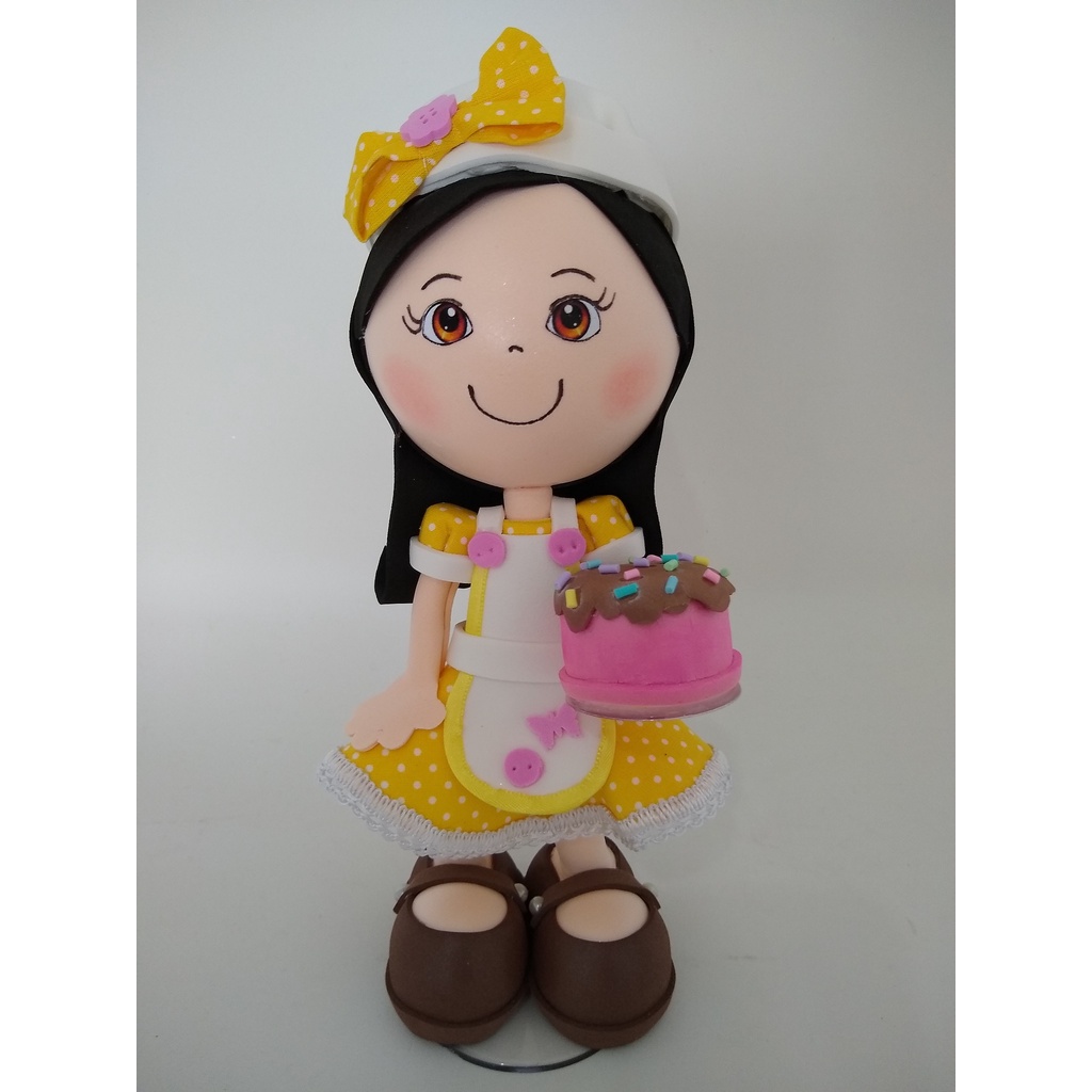 Boneca Profissão Chef Confeiteira Em Eva 3D - B2 | Shopee Brasil