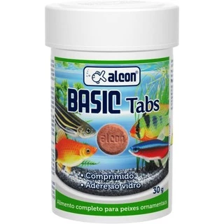 Alcon Basic Tabs 30gr. Ração P/ Peixes de Aquário Aderente ao Vidro