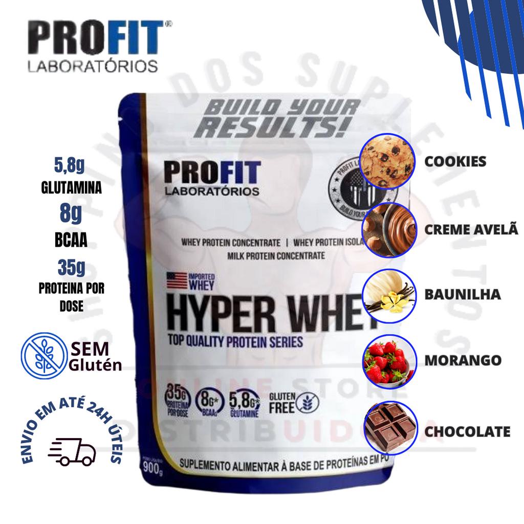 Whey Protein ProFit - Hyper Whey Isolado + Concentrado Sem Glúten 900g ...