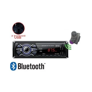 Som Automotivo Knup Com 2 Usb, Controle Funcional, 2 RCA, Bluetooth, Leitor Ssd e Radio FM