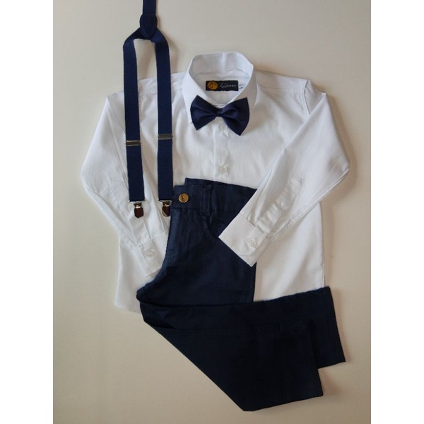 Terno Baby Formal Com Gravata Borboleta - Conjunto Elegante 9-12 Meses