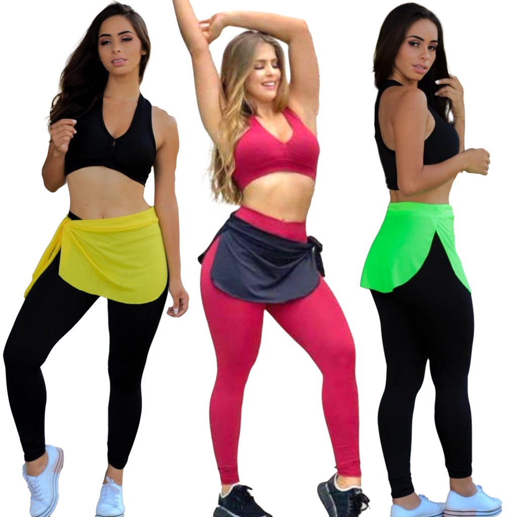 Tapa Bumbum Fitness Feminino Roupa Academia Saia Tapa Bumbum