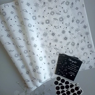 Kit Embalagem Jordana - 50 Papel Seda + 50 Lacre + 50 Carta de Agradecimento
