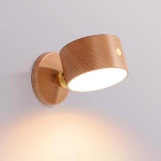 Candeeiro De Cabeceira De Madeira Parede Do Quarto De Leitura USB LED Correns De Varanda