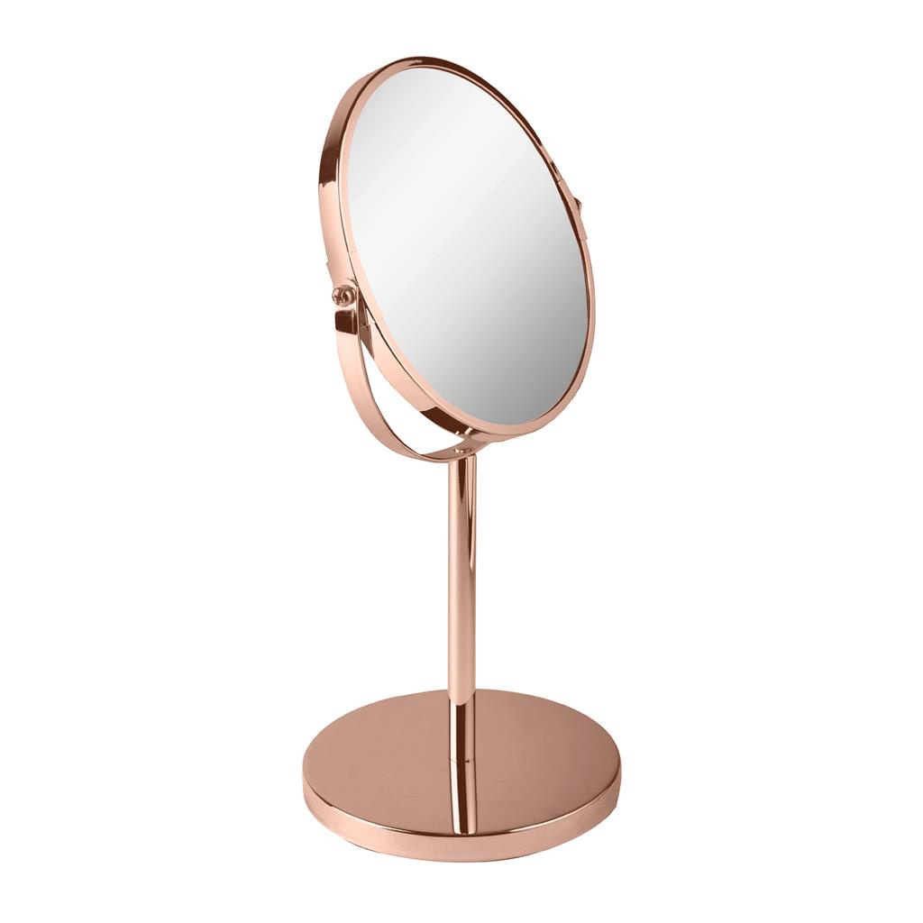 Espelho Para Maquiagem De Mesa Dupla Face 360o 5x Rose Gold - Mimo ...