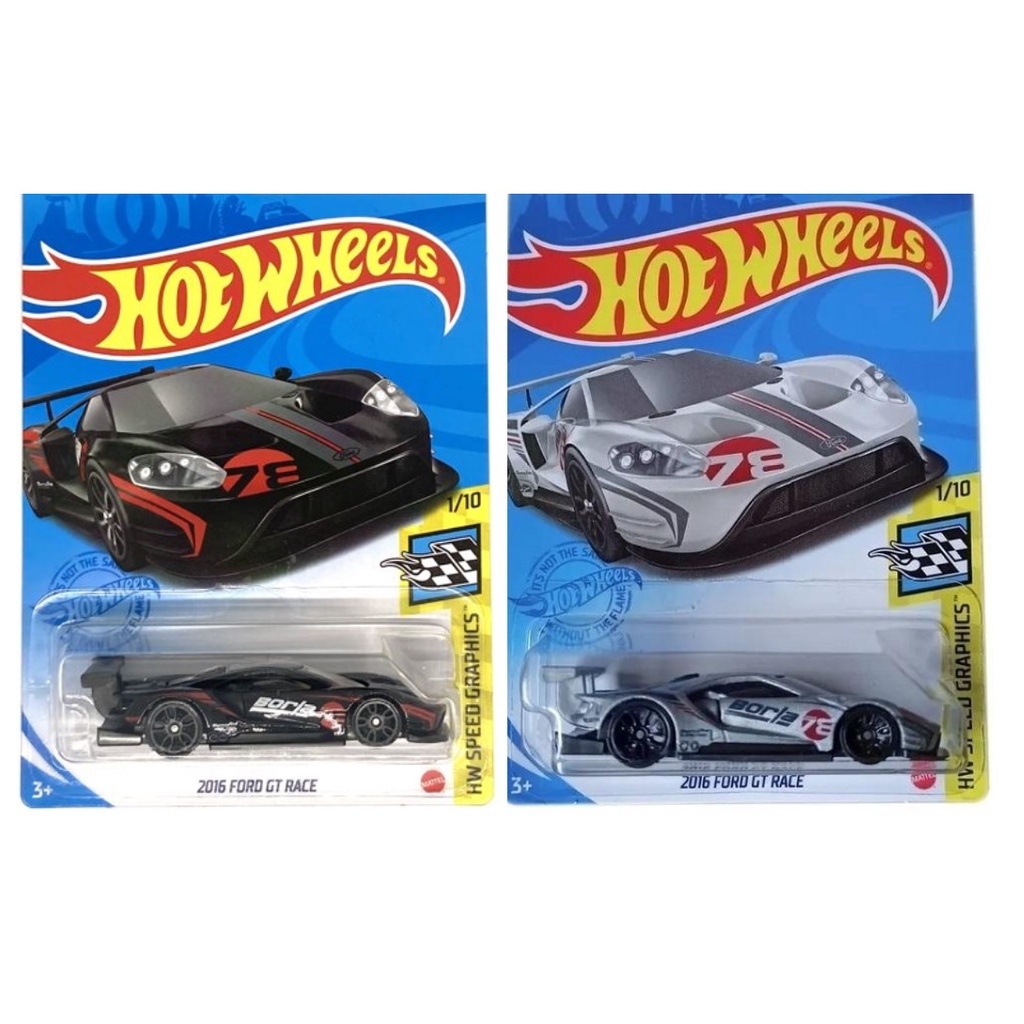  Hot Wheels 2017 Nightburnerz '17 Ford GT 211/365, Silver : Toys  & Games