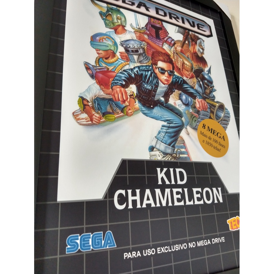 Quadro Kid Chameleon BR Sega Mega Drive TecToy Tam. A3